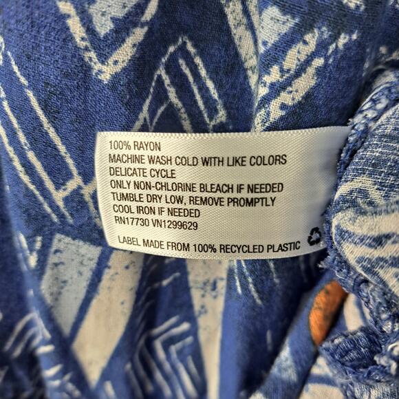 Knox Rose Dress Womens XXL Midi Boho Peasant Festival Geometric Tiered Flowy - Picture 6 of 8